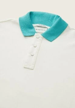 Tom Tailor Mit Colour Blocking - Poloshirt - Wool White -Fusion 056269d878f8495dbc4f177adbdfb140