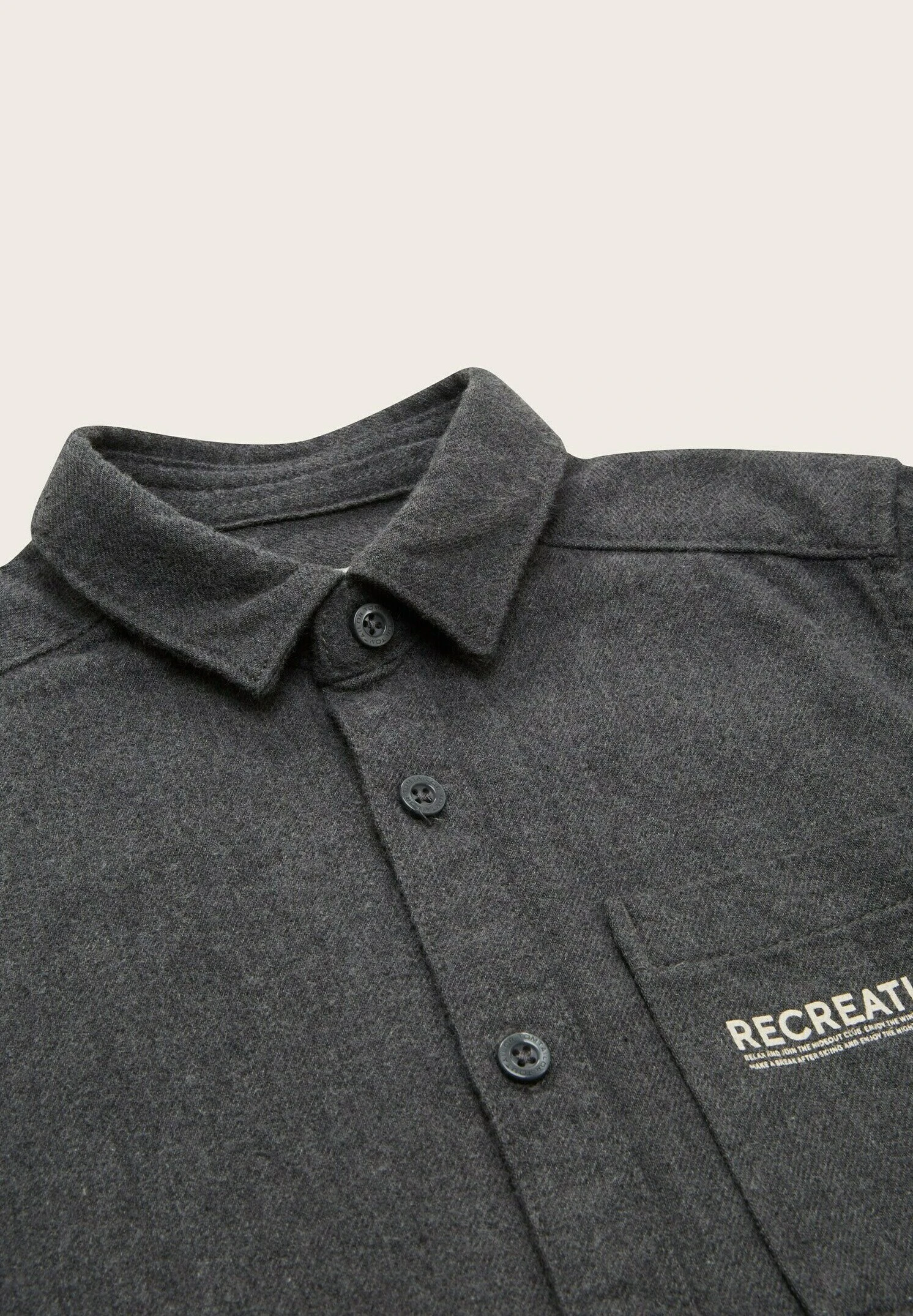 Tom Tailor Flanellhemd - Overhemd - Dark Grey Melange 5 Tom Tailor Flanellhemd - Overhemd - Dark Grey Melange - Afbeelding 3