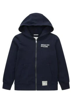 Tom Tailor Mit Textprint - Sweater Met Rits - Sky Captain Blue