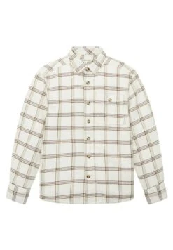 Tom Tailor Mit Karomuster - Overhemd - Beige Base Multicolor Check