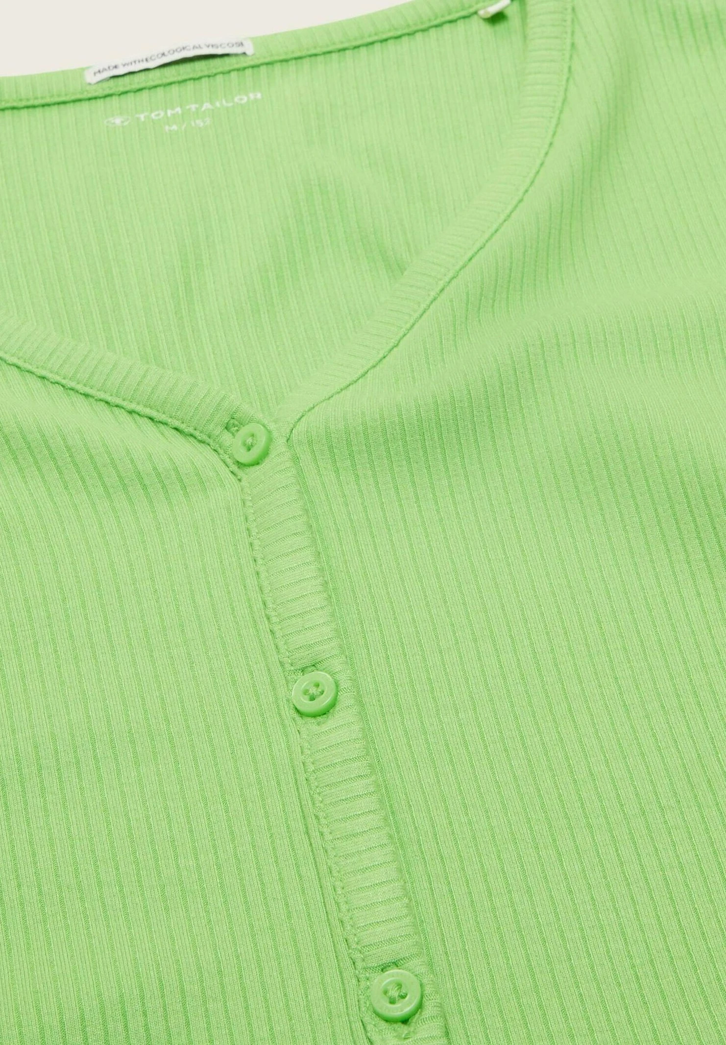 Tom Tailor Cropped- Vest - Liquid Lime Green 5 Tom Tailor Cropped- Vest - Liquid Lime Green - Afbeelding 3