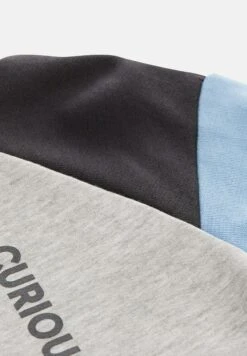 Tom Tailor Mit Colour Blocking  - Sweater Met Rits - Light Stone Grey Melange -Fusion 2d6e5daea41c496183c78df8583daa3a