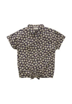 Tom Tailor Mit Knotendetail - Overhemdblouse - Blue, Light Yellow