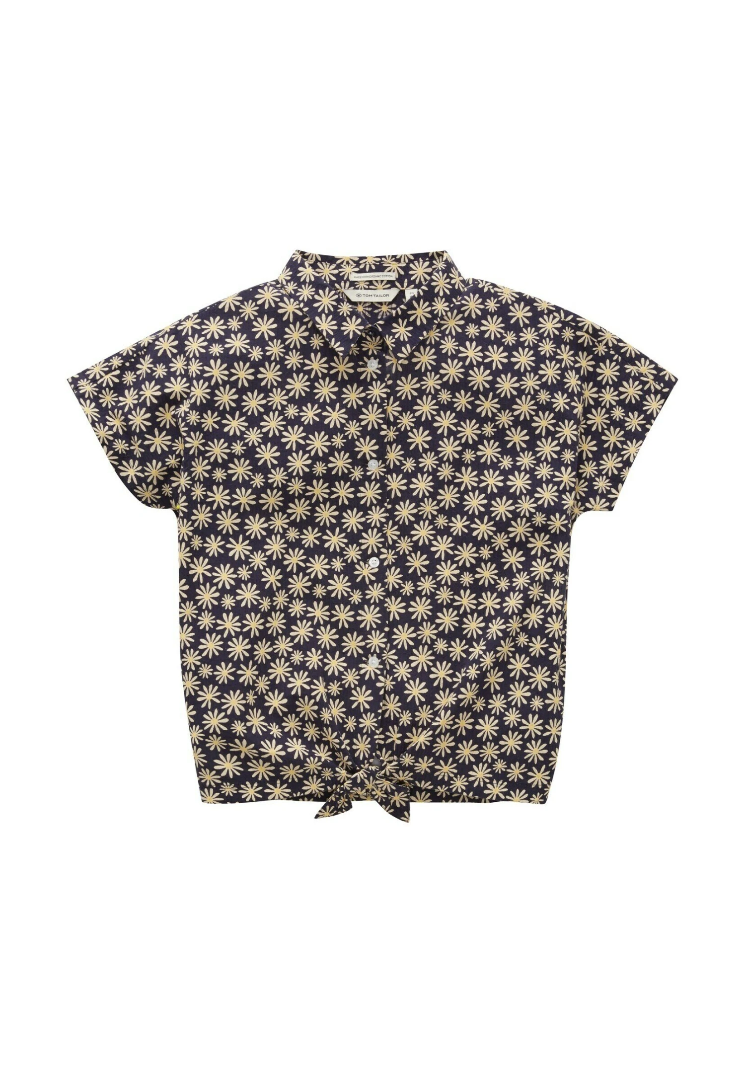 Tom Tailor Mit Knotendetail - Overhemdblouse - Blue, Light Yellow 3 Tom Tailor Mit Knotendetail - Overhemdblouse - Blue, Light Yellow