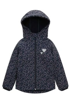 Tom Tailor Gemusterte- Softshelljas - Dark Blue /Pink Heart