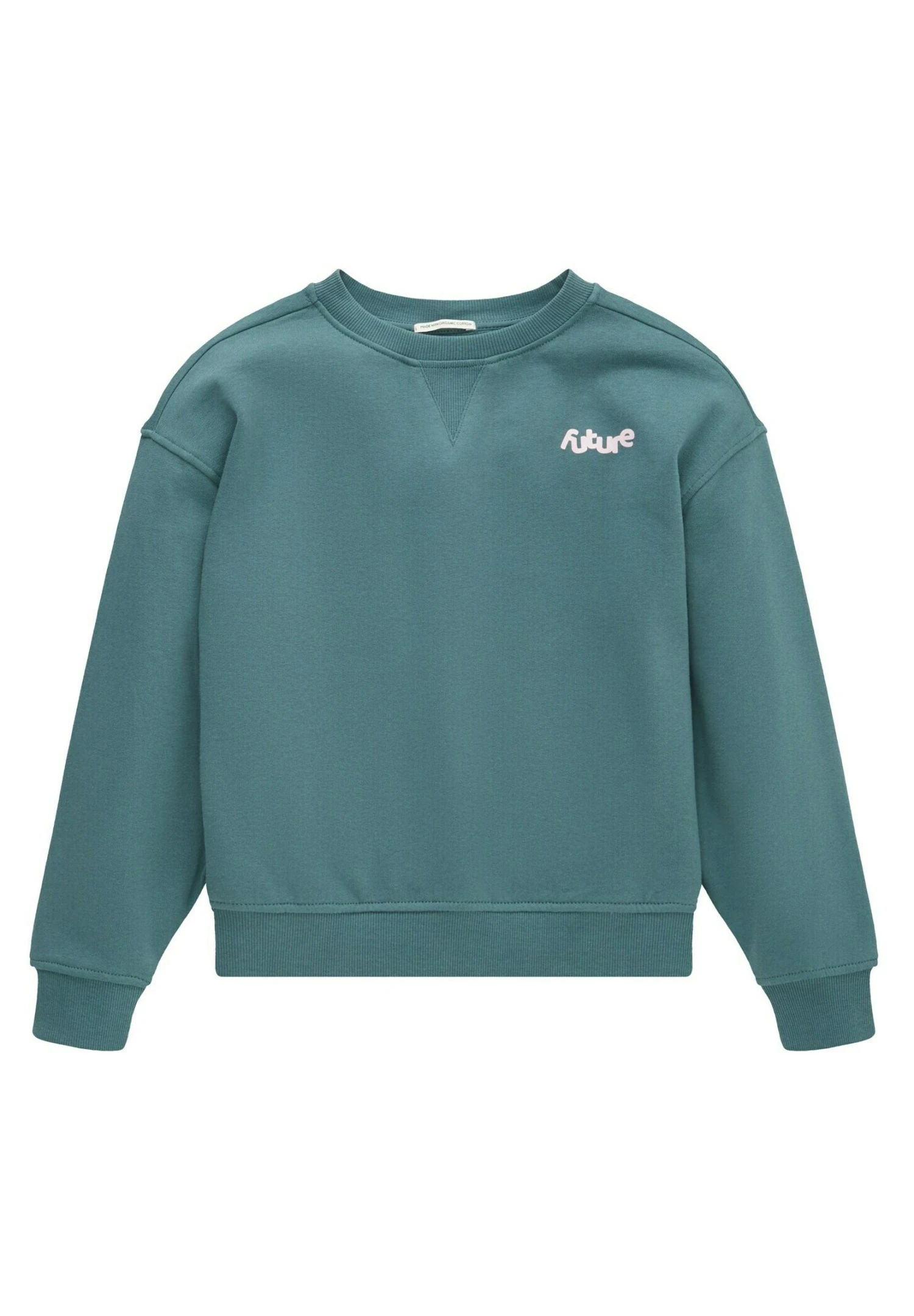 Tom Tailor Mit Textprint - Sweater - Deep Bluish Green 3 Tom Tailor Mit Textprint - Sweater - Deep Bluish Green