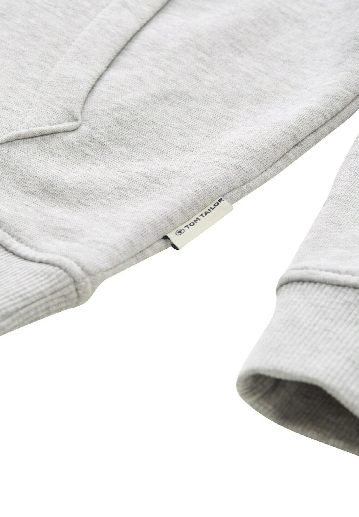 Tom Tailor Mit Logo- Hoodie - Light Stone Grey Melange 7 Tom Tailor Mit Logo- Hoodie - Light Stone Grey Melange - Afbeelding 5