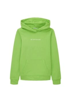 Tom Tailor Mit Logo- Hoodie - Liquid Lime Green