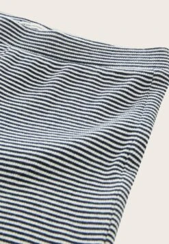Tom Tailor Ausgestellte- Broek - Wool White Dark Blue Stripe -Fusion 3a780f6151384744b1af5c3eecd50f67