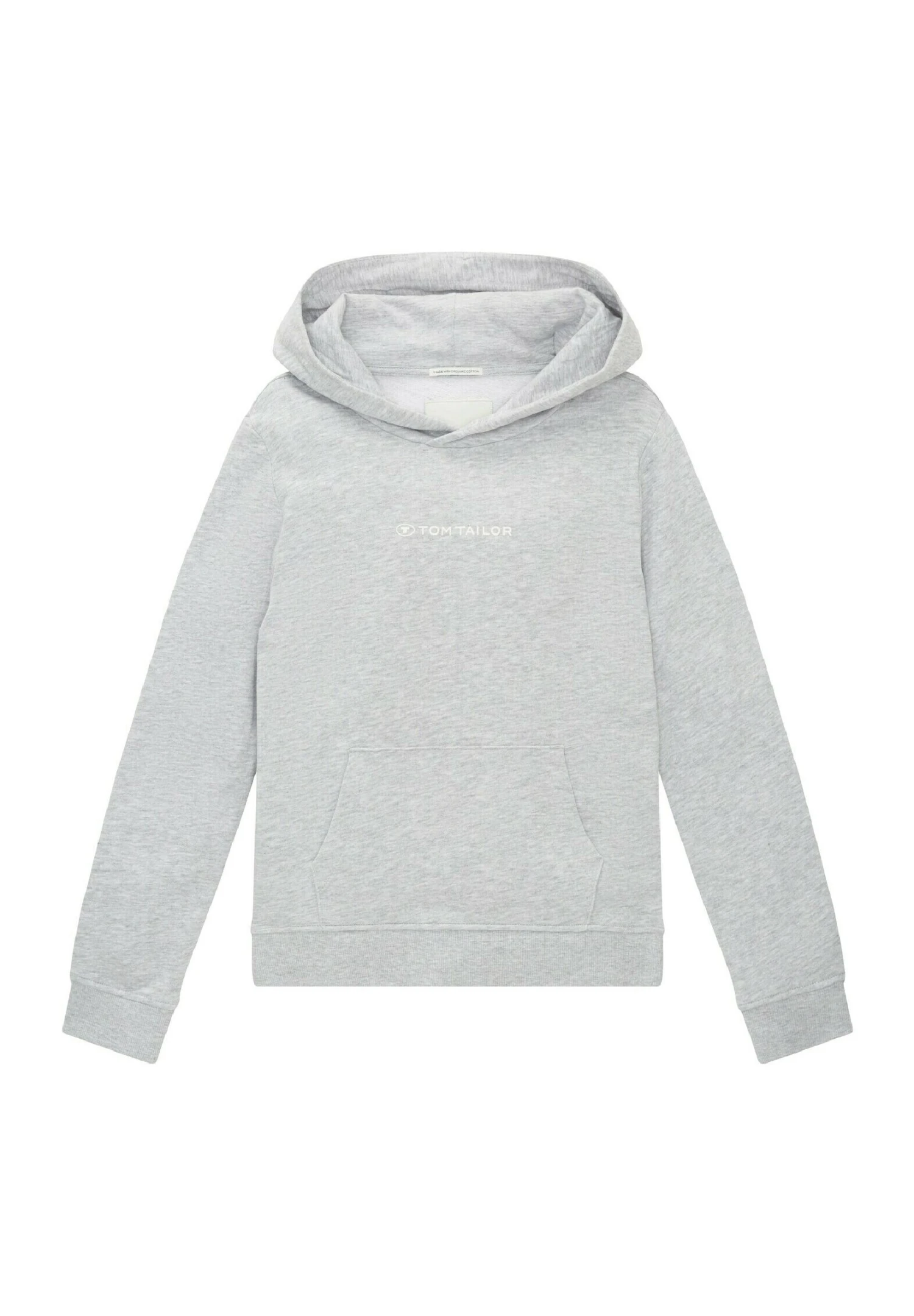 Tom Tailor Mit Logo- Hoodie - Light Stone Grey Melange 3 Tom Tailor Mit Logo- Hoodie - Light Stone Grey Melange