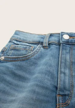 Tom Tailor Mit Leichter Waschung - Jeansshort - Used Mid Stone Blue Denim -Fusion 4fcc97251cfc4583aec720d5c72c222f