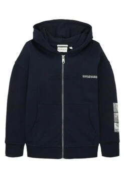 Tom Tailor Mit Print - Sweater Met Rits - Sky Captain Blue