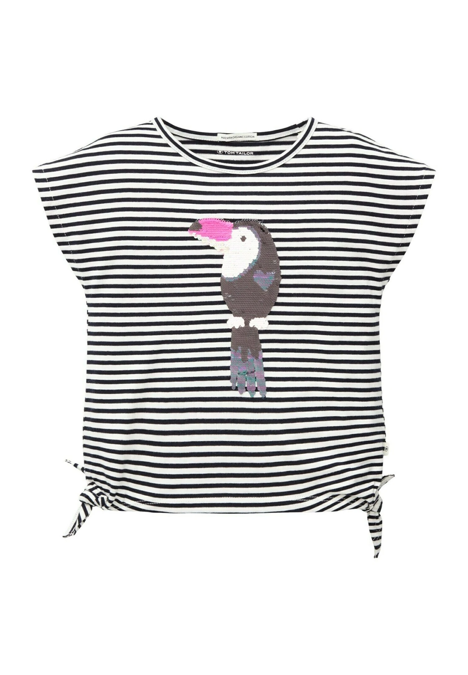 Tom Tailor T-Shirt Print - Whisper White Navy Stripe 3 Tom Tailor T-Shirt Print - Whisper White Navy Stripe