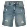 Tom Tailor Im Destroyed Look - Jeansshort - Destroyed Bleached Blue Denim -Fusion 5b0c12e9b24447079decf7748033c60f