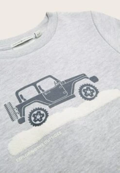 Tom Tailor Mit Motivprint  - Sweater - Light Stone Grey Melange -Fusion 5b841b5804d94b8e9a86e1eb07175c16