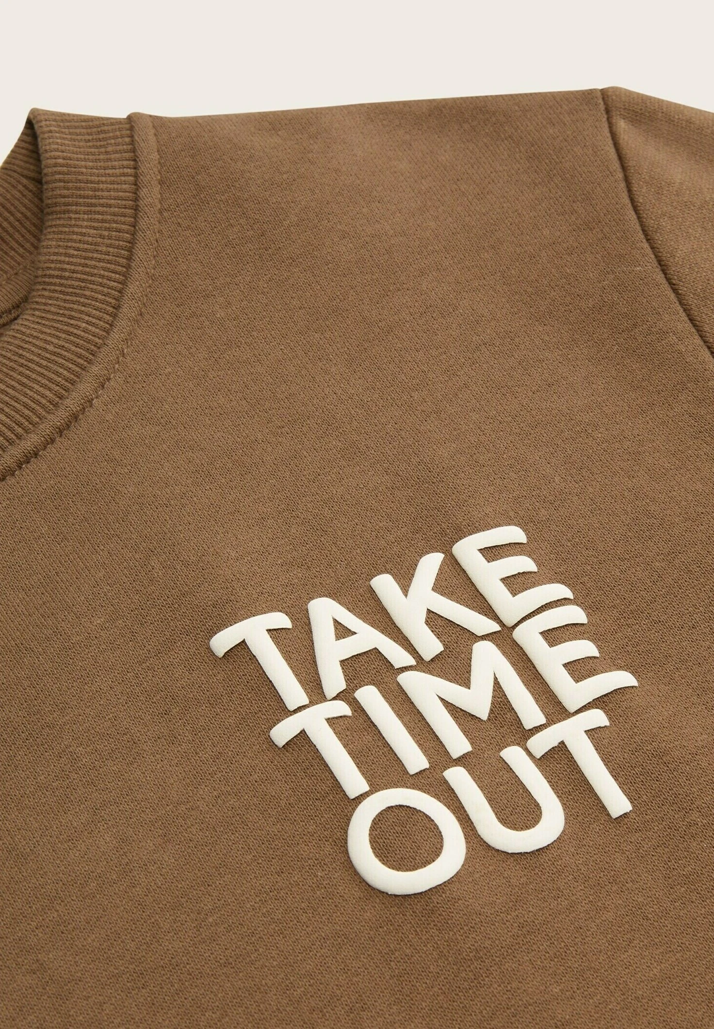 Tom Tailor Mit Textprint - Sweater - Medium Brown 5 Tom Tailor Mit Textprint - Sweater - Medium Brown - Afbeelding 3