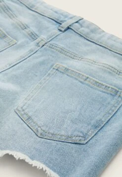 Tom Tailor Im Used-Look - Jeansshort - Used Light Stone Blue Denim -Fusion 609cb9be803141b7b5db91d747346e7d