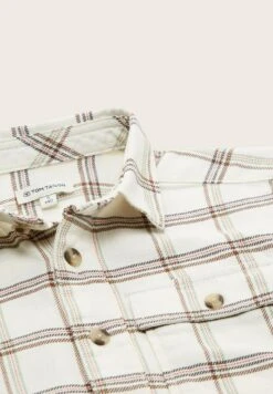 Tom Tailor Mit Karomuster - Overhemd - Beige Base Multicolor Check -Fusion 6407218ffba749219b63da238fba4d4d