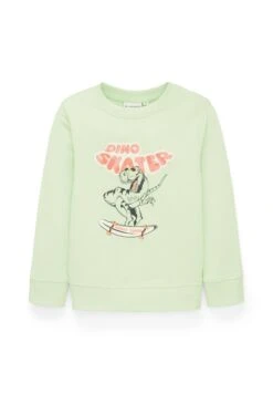 Tom Tailor Mit Motiv-Print - Sweater - Fresh Apple Lime Green