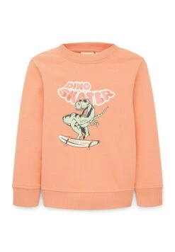 Tom Tailor Mit Motiv-Print - Sweater - Bright Peach Orange