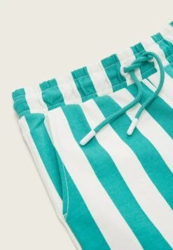 Tom Tailor Gestreifte- Shorts - Green Beige Vertical Stripe -Fusion 7b88f31d279d447caa6cbdedf3bf66d8