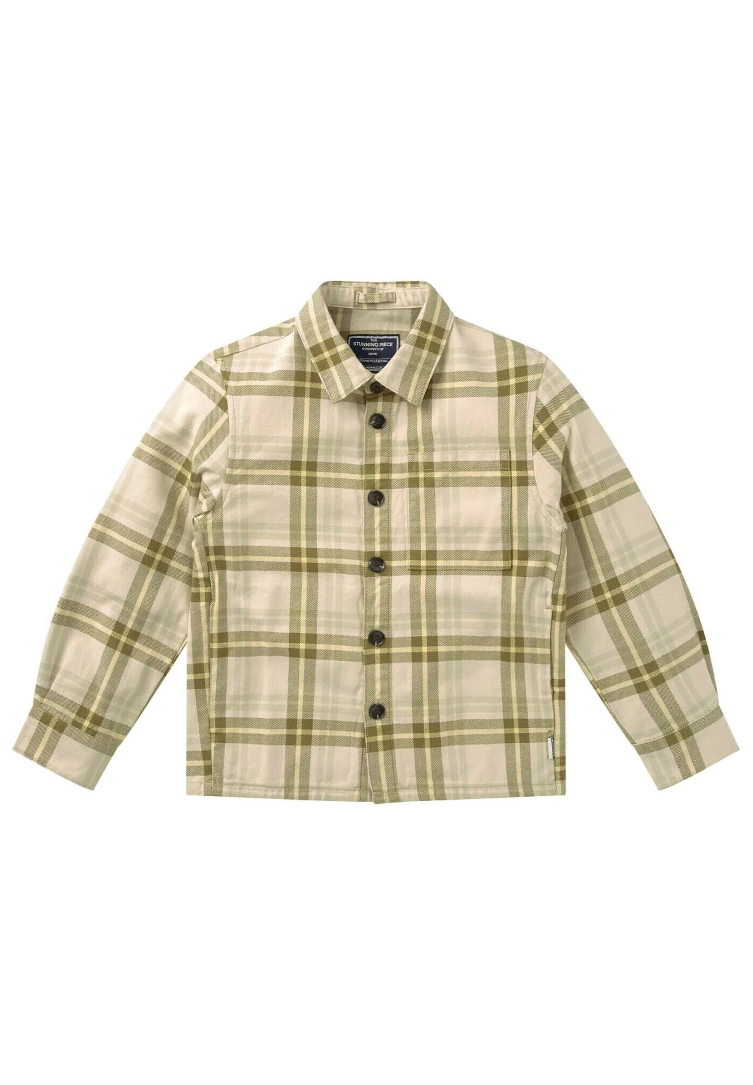 Tom Tailor Jas - Creme Olive Big Check 3 Tom Tailor Jas - Creme Olive Big Check