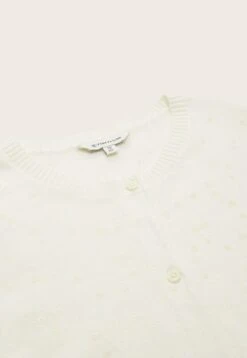 Tom Tailor Pailletten - Vest - Gardenia White -Fusion 810e00137e884c64a43d83ac8ccd1e07