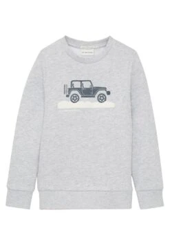 Tom Tailor Mit Motivprint - Sweater - Light Stone Grey Melange