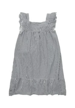 Tom Tailor Mit Volant - Jurk - Vertical Off White Blue Stripe