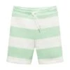 Tom Tailor Gestreifte - Trainingsbroek - White Green Stripe -Fusion c6a49f24727a4e7bb191c4f3149d9a11