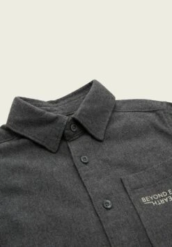 Tom Tailor Mit Textprint  - Overhemd - Dark Grey Melange -Fusion c6ae9e52aafb48049754d8029de1eb30