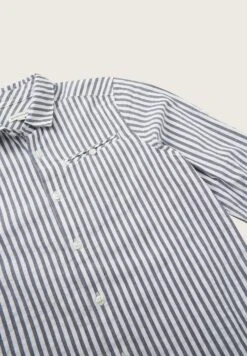 Tom Tailor Overhemd - Navy White Seersucker Stripe -Fusion cc74fbf7b399464e9dc5d1295d37e218
