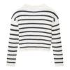 Tom Tailor Cropped- Trui - Irregular Offwhite Blue Stripe