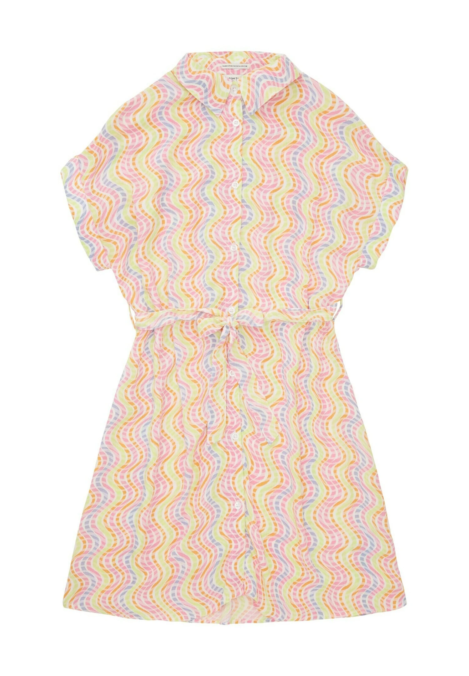 Tom Tailor Mit Allover - Blousejurk - Multicolor Wavy Stripe 3 Tom Tailor Mit Allover - Blousejurk - Multicolor Wavy Stripe