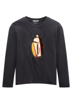 Tom Tailor Mit Motivprint - Longsleeve - Coal Grey