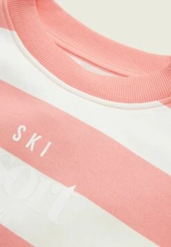 Tom Tailor Cropped Mit Streifenmuster  - Sweater - Pink Off White Bold Stripe -Fusion e1a15309fb6940e793edab852155b57d