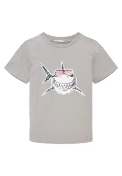 Tom Tailor Mit Wendepailletten - T-Shirt Print - Smoky Grey