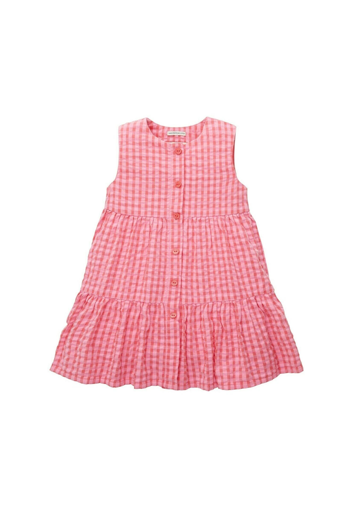 Tom Tailor Mit Volants - Jurk - Pink Check 3 Tom Tailor Mit Volants - Jurk - Pink Check