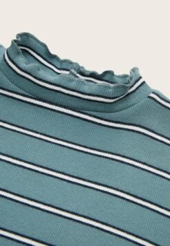 Tom Tailor Langarm - Longsleeve - Green Navy White Stripe -Fusion f46341522c3f46ab8f53f0e2656eefb5