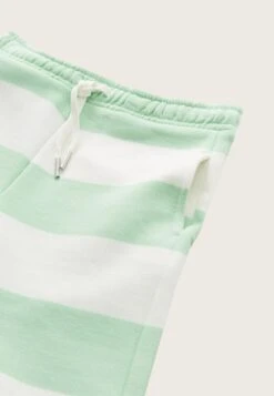 Tom Tailor Gestreifte - Trainingsbroek - White Green Stripe 19 Tom Tailor Gestreifte - Trainingsbroek - White Green Stripe -Fusion f68e3bc54fe246cda89ea648904569d8