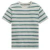 Tom Tailor Gestreiftes - T-Shirt Print - White Green Multicolor Stripe -Fusion ffa766dfe4074eae9ba9c103366c060f